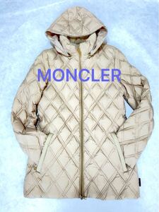 モンクレール　MONCLER 　美品　ダウンコート　キルティング　ライトベージュ　サイズ2