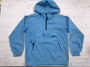 フィラ FILA OUTDOOR オールド アウトドア ストリート 古着 リップストップ アノラックパーカー メンズ ナイロン95% ポリエステル5% M 水色