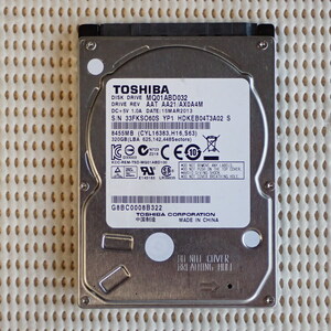 TOSHIBA 320GB HDD (SATA / 2.5インチ) 動作確認済み （東芝）