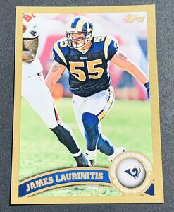 2011 Topps Gold James Laurinitis /2011 361 St. Louis Rams NFL 2011枚限定　シリアル　ラムズ　ゴールド　カード