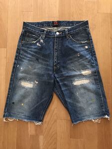 68&BROTHERS Cut Off Denim Half Shorts Pants 68&ブラザーズ カットオフ デニム ショート ハーフ パンツ ショーツ Lee 101Z