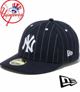 ニューエラ キャップ LP 59FIFTY MLB ピンストライプ ヤンキース ブラック ベースボール ニューヨーク 完売 新品未使用 帽子 入手困難