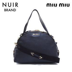 ミュウ ミュウ Miu Miu ハンドバッグ レザー ブラック