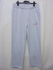 【KCM】Z-puma-32-XL★展示品★【puma/プーマ】レディース　スウェットパンツ　裏毛　582952-03　ライトグレー　サイズ XL