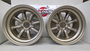 【在庫あり即納】RS Watanabe R TYPE 14×9J-19 4H-114.3 ゴールドメタリック/14インチ ワタナベ アルミホイール 2本