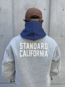 Standard California/スタンダードカリフォルニア SD Varsity Jacket グレー XL 未使用 スタジャン ヴァーシティジャケット