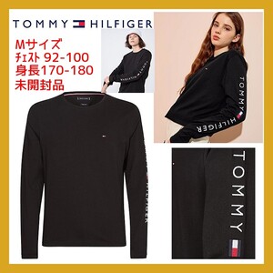 ■【新品/限定品】TOMMY HILFIGER Mサイズ ショルダーロゴ ロングスリーブ Tシャツ ロンT カットソー 正規品 黒 MW09096 GUCCI BEAMS