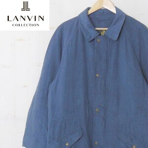 ランバンLANVIN■ポリエステルスエード ステンカラーコート ファスナー×スナップボタン■■ブルー ※NK3o16023