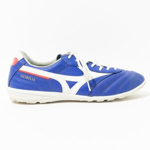 【1円スタート】MIZUNO ミズノ Q1GB200125 フットサルシューズ トレーニングシューズ モレリア TF ブルー ホワイト 27.5 天然皮革 人工皮革