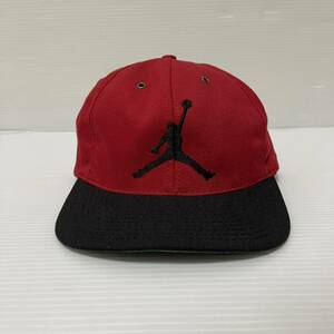 90s NIKE JORDAN CAP madeinusa 赤黒 ナイキ ジョーダン キャップ USA製 ビンテージ キャップ 刺繍 vintage