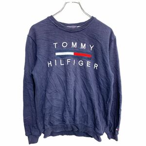 TOMMY HILFIGER スウェット トレーナー ジュニアサイズ 140くらい 刺繍 ネイビー 古着卸 アメリカ仕入 t2405-3291