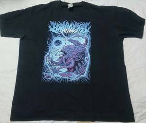 中古 BABYMETAL BACK TO THE USA/UK TOUR 2014 METALALIEN 背面WALL OF DEATH コピーライト有 海外公式Tシャツ XLサイズ メタルエイリアン 