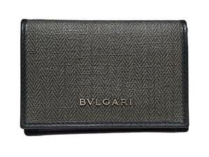 ブルガリ ウィークエンド カードケース 32588 名刺入れ マチあり ヘリテージ ホログラム BVLGARI メンズ 【中古】