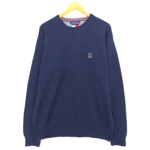 古着 90年代~ トミーヒルフィガー TOMMY HILFIGER コットンニットセーター メンズXL相当 ヴィンテージ /eaa434603