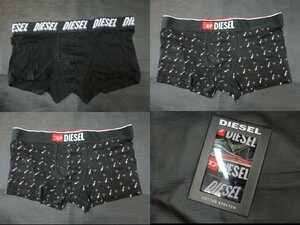 本物正規◆DIESEL ディーゼル◆3P ボクサーブリーフ COTTON STRETCH 黒/柄■XL■DAMIENT 新品 3枚セット