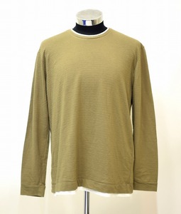 ZARA （ザラ） サーマル レイヤード カットソー 長袖 ロンTee ロングTシャツ L/S Lポルトガル製 L OLIVE ワッフル