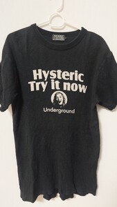 ヒステリックグラマー HYSTERIC GLAMOUR Tシャツ　黒 ブラック　サイズＭ　送料無料