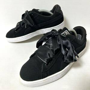 【美品】PUMA 369232 03 SUEDE HEART GALAXY プーマ　スニーカー　スエード　23cm ブラック　＊65