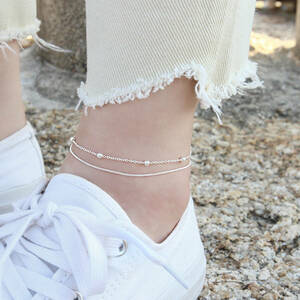 【新品】DAN-4 アンクレット シルバー925 Silver925 anklet ジュエリー ootd code コーデペア 重ね付け SILVER GOLD シルバーアクセ 5/25