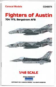 1/48Caracal Models カラカルモデルスデカール　CD 48074: Fighters of Austin
