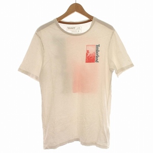 ティンバーランド Timberland Tシャツ 半袖 バックプリント L 白 ホワイト /☆G メンズ