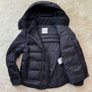 H13 新品同様★希少L!!『極上ウールの逸品』モンクレール MONCLER ダウンジャケットウール切替 マグリア ワッペン大きめサイズ 黒 3