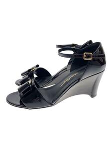 Salvatore Ferragamo◆GRETTE/サンダル/UK6.5/BLK/PVC