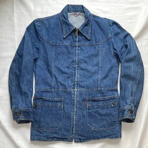 70sビンテージ LEVIS デニム カバーオール ブッシュ ジャケット USA製 オリジナル オレンジタブ リーバイス LEVI