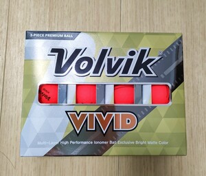 【新品】ボルビック Volvik VIVID ゴルフボール 1ダース　レッド