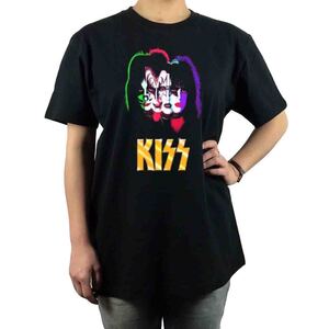 新品 KISS メンバー 70年代 80年代 ハードロック バンド カラフル ネオン Tシャツ S M L XL ビッグ オーバーサイズ XXL~5XL ロンT パーカー