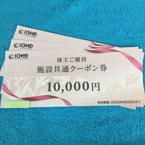 【最新】飯田グループ 株主優待券（施設共通クーポン券） 30000円分 江の島アイランドスパ 吉祥 クレイドルキャビン 館山　ホテル　3万