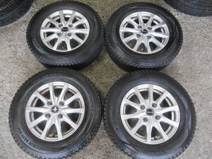 NV200☆スタッドレスセット 14X5J+42　4/114.3　BISON　【165/80R14　97/95】　ダンロップ　SV01　2018年　8分山