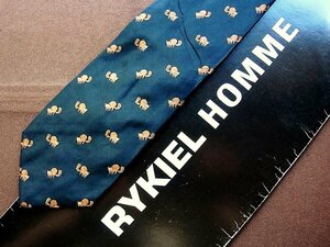 ♪22236D♪状態並品【狸 たぬき 動物 柄】ソニア リキエル【RYKIEL HOMME】ネクタイ