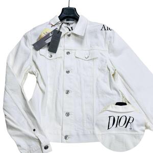 極美品/希少XXL/アレックス・フォックストン/ディオールオム◎Dior HOMME alex foxton デニムジャケット ブルゾン ホワイト 白 52 2L