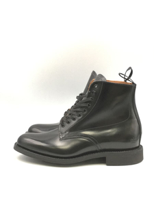 SANDERS◆Military derby Boot/ブーツ/UK3/BLK/レザー/1824B