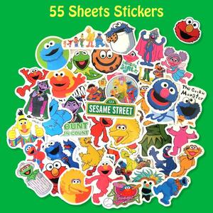 セサミストリート ステッカー 55枚セット PVC 防水 Sesame Street キャラクター エルモ クッキーモンスター ビッグバード カーミット