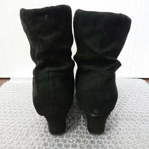 黒　フェイクスウェード　ブーツ　ブーティー　Lサイズ　DRESKIP シュラルー　