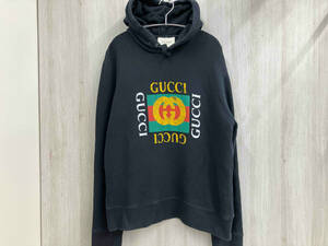 GUCCI 454585 グッチ パーカー オールドロゴパーカー Lサイズ ブラック