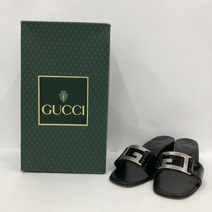 GUCCI グッチ サンダル ミュール Gロゴ 106-1245 サイズ5 1/2 箱付き【CKAR2051】