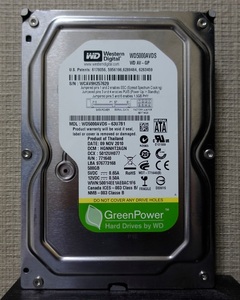 ■動作品■WesternDigital製 AVコマンド対応HDD 500GB WD5000AVDS