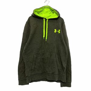 UNDER ARMOUR プリント スウェット フーディー S カーキ アンダーアーマー スポーツ メッシュ 古着卸 アメリカ仕入 a505-5447