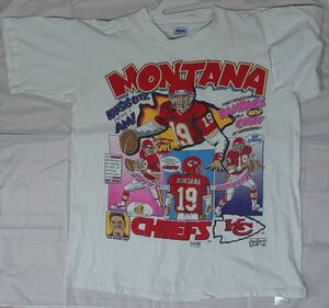 【ビンテージ 古着】 KCチーフス ジョー・モンタナ Tシャツ Lサイズ / (vintage) KC Chiefs Joe Montana T-shirt size-L