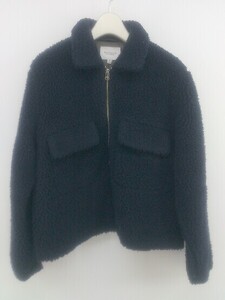 ◇ BEAUTY & YOUTH UNITED ARROWS ジップアップ 長袖 ボア ジャケット サイズ M ネイビー レディース E