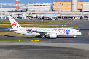 飛行機 デジタル 画像 ボーイング787 JAL ミャクミャクJET 2