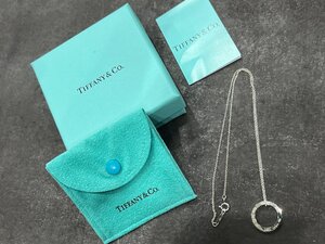 β超綺麗・仕上げ済み【Tiffany＆co. ティファニー 1837ロゴ サークルペンダント シルバーネックレス シルバー925】ON00242