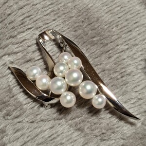 ミキモト MIKIMOTO SILVER パールブローチ