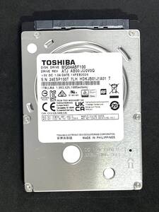 【送料無料】 ★ 1TB ★　TOSHIBA　/　MQ04ABF100　【使用時間：９ｈ】　2024年製　新品同様　2.5インチ 内蔵HDD　7mm厚/SATA　東芝　