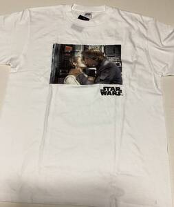 STARWARS ◎スターウォーズTシャツ◎ 場面写ハンソロ＆レイア姫 〇Ｌサイズ◎長期保管・デッドストック・未着用◎タグ付き◆R2D2◆C3POPO