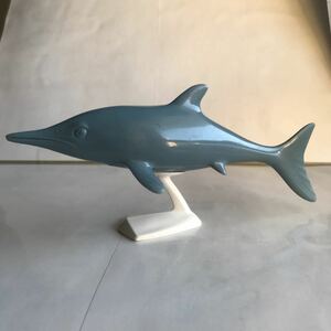 ■昭和レトロ 大英博物館イクチオサウルス1986年製イルカフィギュア 恐竜ザウルス魚竜当時物3a■検お土産イギリスおもちゃ昔古い玩具