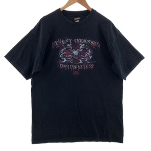 古着 00年代 ハーレーダビッドソン Harley-Davidson 両面プリント モーターサイクル バイクTシャツ メンズXL /eaa381791